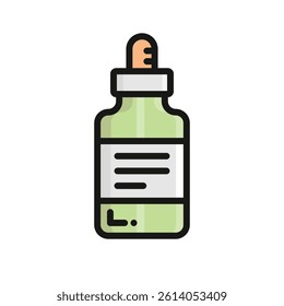 An icon of dropper bottle in modern design style