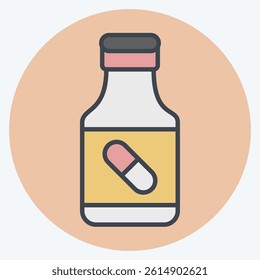 Icon Drugs. related to Bioengineering symbol. color mate style