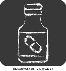 Icon Drugs. related to Bioengineering symbol. chalk Style