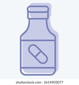 Icon Drugs. related to Bioengineering symbol. two tone style