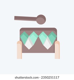Icon Drum. related to American Indigenous symbol. flat style. simple design editable. simple illustration
