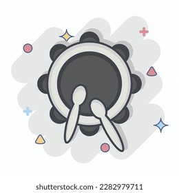 Icon Drum. related to Eid Al Fitr symbol. islamic. ramadhan. simple illustration