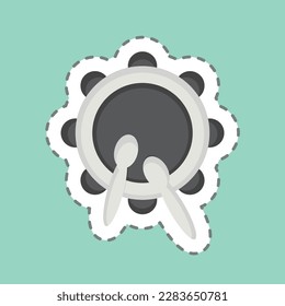 Icon Drum. related to Eid Al Fitr symbol. islamic. ramadhan. simple illustration