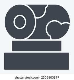 Icon Drum. related to Korea symbol. glyph style. simple illustration