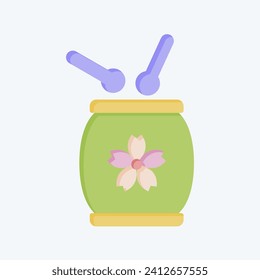 Icon Drum. related to Sakura Festival symbol. flat style. simple design editable. simple illustration