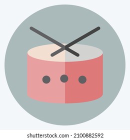 Icon Drums - Flat Style - Simple illustration,Design template vector, Good for prints, posters, advertisements, announcements, info graphics, etc.