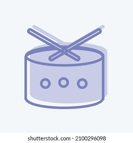 Icon Drums - Two Tone Style - Simple illustration,Design template vector, Good for prints, posters, advertisements, announcements, info graphics, etc.