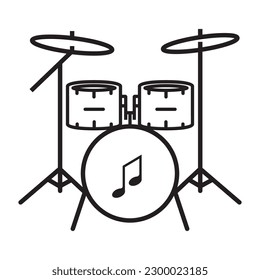 icon drums vector illustration logo design