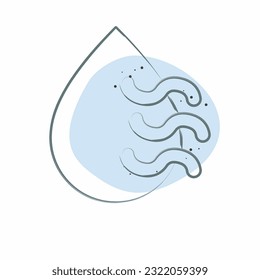 Icon Dry. related to Air Conditioning symbol. Color Spot Style. simple design editable. simple illustration
