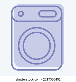 Icon Dryer. related to Laundry symbol. two tone style. simple design editable. simple illustration, good for prints