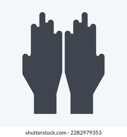 Icon Dua. related to Eid Al Fitr symbol. islamic. ramadhan. simple illustration