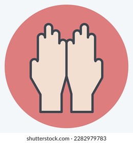 Icon Dua. related to Eid Al Fitr symbol. islamic. ramadhan. simple illustration