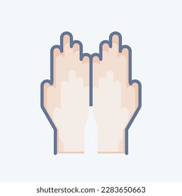 Icono Dua. relacionado con el símbolo Eid Al Fitr. islámico. ramadhan. ilustración simple