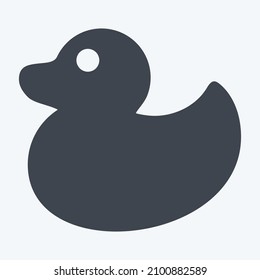 Icon Duck - Glyph Style - Simple illustration,Design template vector, Good for prints, posters, advertisements, announcements, info graphics, etc.
