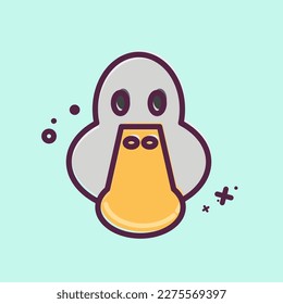 Icon Duck. related to Animal Head symbol. simple design editable. simple illustration