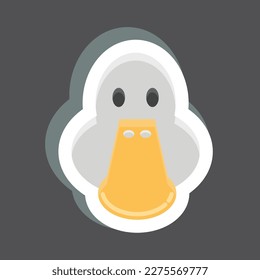 Icon Duck. related to Animal Head symbol. simple design editable. simple illustration