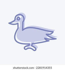 Icon Duck. related to Domestic Animals symbol. simple design editable. simple illustration