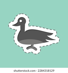 Icon Duck. related to Domestic Animals symbol. simple design editable. simple illustration