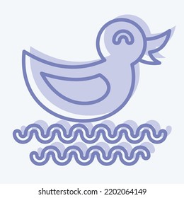 Icon Duck. suitable for City Park symbol. two tone style. simple design editable. design template vector. simple illustration