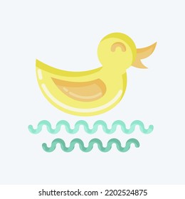 Icon Duck. suitable for City Park symbol. flat style. simple design editable. design template vector. simple illustration
