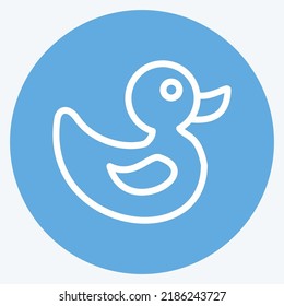 Icon Duck Toy. suitable for Kids symbol. blue eyes style. simple design editable. design template vector. simple illustration