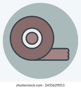 Icon Duct Tape. related to Hockey Sports symbol. color mate style. simple design editable