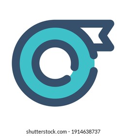 icon duct tape using filled line style and blue color
