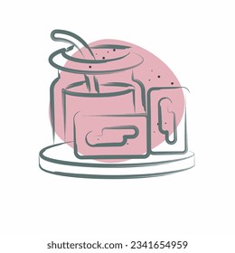 Icon Dulce De Leche. related to Argentina symbol. Color Spot Style. simple design editable. simple illustration