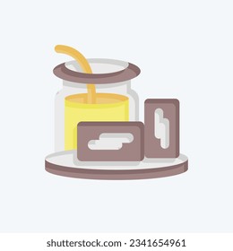 Icon Dulce De Leche. related to Argentina symbol. flat style. simple design editable. simple illustration