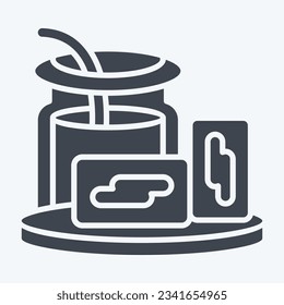 Icon Dulce De Leche. related to Argentina symbol. glyph style. simple design editable. simple illustration