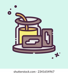 Icon Dulce De Leche. related to Argentina symbol. MBE style. simple design editable. simple illustration