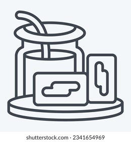 Icon Dulce De Leche. related to Argentina symbol. line style. simple design editable. simple illustration