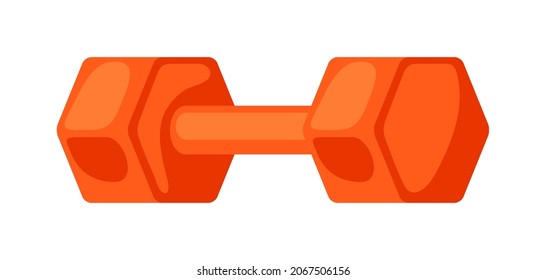 Icon of dumbbell. Sport equipment illustration. For training and competition design.