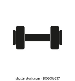 Icon dumbbell. Vector illustration.