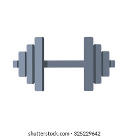 Icon dumbbells illustration for sports and fitness.