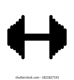 Icon dumbbells isolated on a white background.