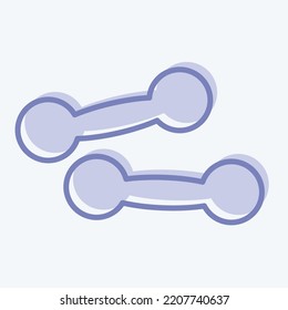 Icon Dumbbells. suitable for education symbol. two tone style. simple design editable. design template vector. simple illustration