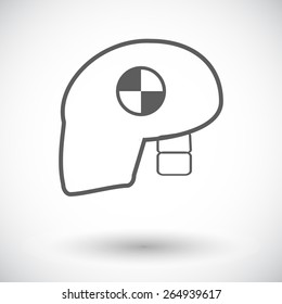Icon dummy head for crash test. Single flat icon on white background. Vector illustration.