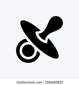Icono Dummy Teat. símbolo adecuado para niños. estilo glifo. diseño simple editable. vector de plantilla de diseño. ilustración simple