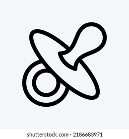 Icon Dummy Teat. suitable for Kids symbol. line style. simple design editable. design template vector. simple illustration