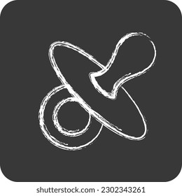 Icono Dummy Teat. símbolo adecuado para niños. estilo tiza. diseño simple editable. vector de plantilla de diseño