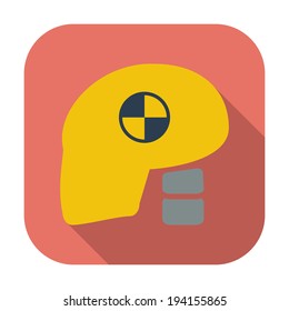 Icon dummy's head for crash test. Vector illustration.