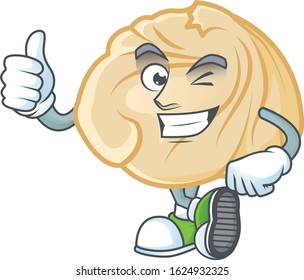 An icon of dumpling making Thumbs up gesture