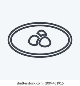 Icon Dumpling Soup - Line Style - Simple illustration,Editable stroke,Design template vector, Good for prints, posters, advertisements, announcements, info graphics, etc.