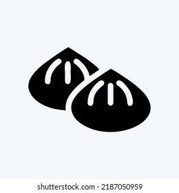 Icon Dumpling. suitable for Bakery symbol. glyph style. simple design editable. design template vector. simple illustration