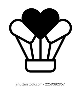 icon duotone black style valentine illustration vector element and symbol perfect. Icon sign from modern collection for web.