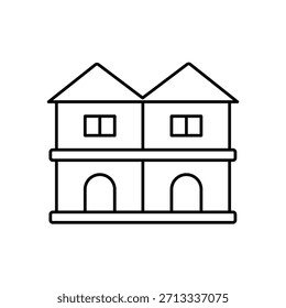 Symbol ein Duplex, einzeln auf sauberem Hintergrund.