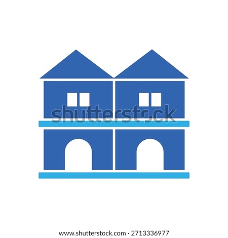 Icon a duplex, isolated against a clean background.