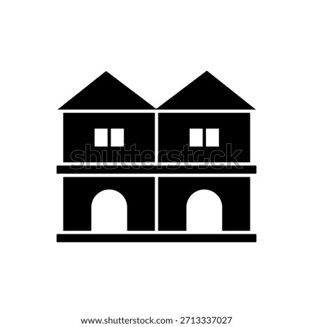 Icon a duplex, isolated against a clean background.