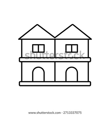 Icon a duplex, isolated against a clean background.